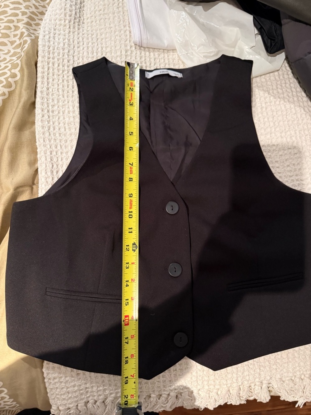 Black Button-Up Vest - Picture 2 of 4